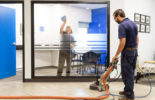 Man Cleaning An Office